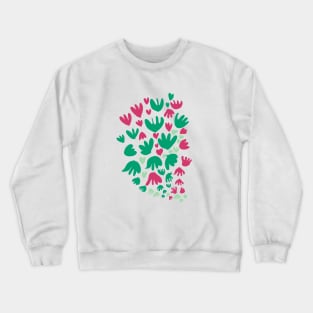 Matisse Cherry Green Abstract Flowers Crewneck Sweatshirt